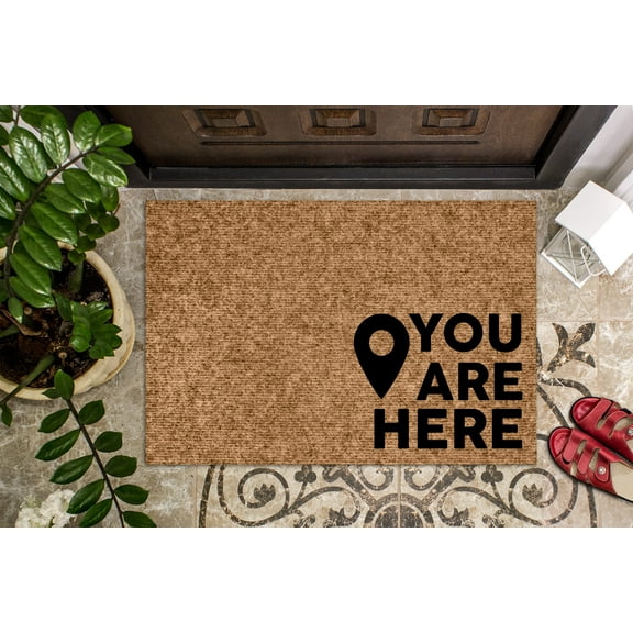 You Are Here Door Mat | Housewarming Gift | Custom Doormat Closing Gift | Welcome Doormat | Front Door Mat