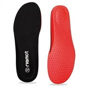 riemot Men's PU Foam Shoe Insoles All-Day Comfort Sport Inserts Replacement Arch Support Cushioning Innersoles Fit in Sports Shoes Sneakers Work Boots and Walking Shoes Black US 11/EU 44