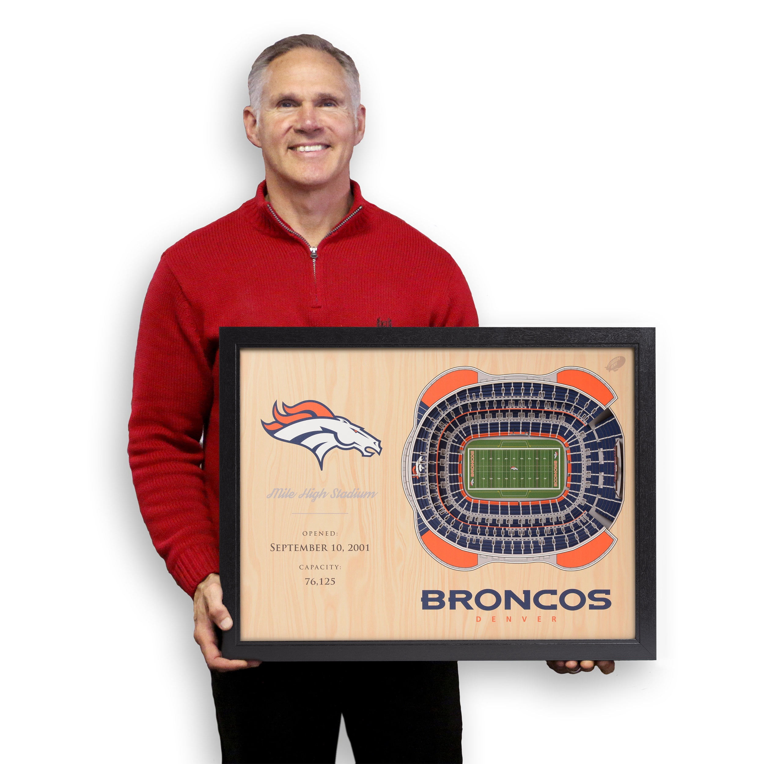 YouTheFan NFL Denver Broncos 25-layer Stadiumview Wall Art