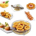 thumbnail image 7 of Three-layer Air Fryer Accessory, 8-Inch Stackable Dehydrator Racks, Stainless Steel Air Fryer Replacement Trays for All 4.2QT - 5.8QT Models, Oven, Pressure Cooker，Dishwasher Safe, 7 of 7