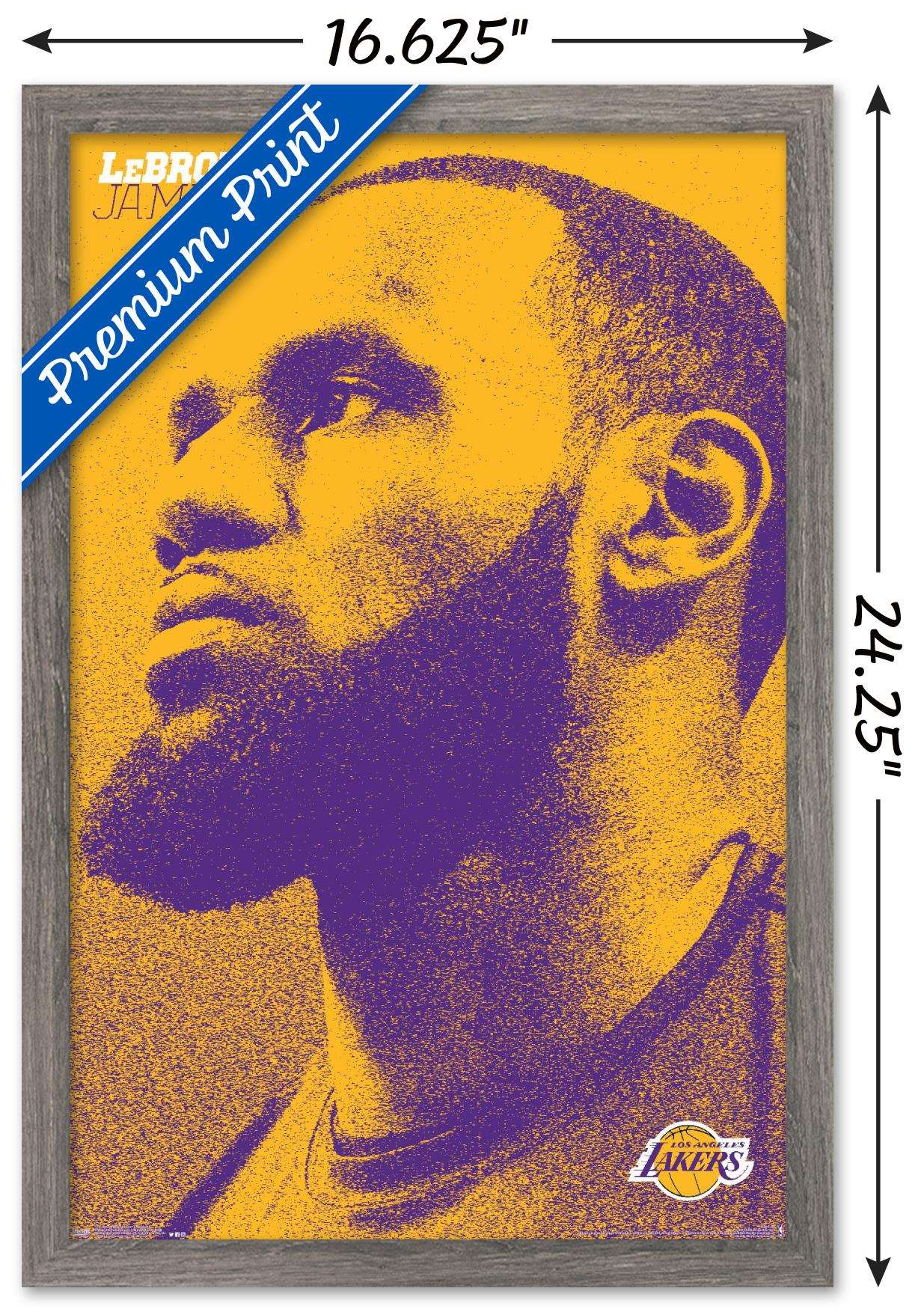 NBA Los Angeles Lakers - Lebron James 18 Wall Poster, 14.725" x 22.375", Framed