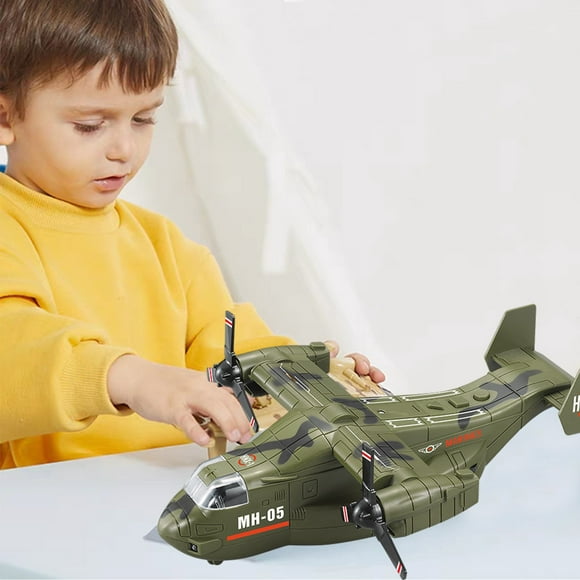 SMihono Baby Toys TToys Oys Avion de Transport Simulation pour Enfants Son et Lumière Hélicoptère Rotatif Détachable, Gifts Christmas Gifts pour Enfants sur Dégagement