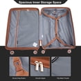thumbnail image 6 of 5-Piece Luggage Set, 20/24/28 inch hardshell suitcases expandable duffel bag toiletry bag, Black, 6 of 7
