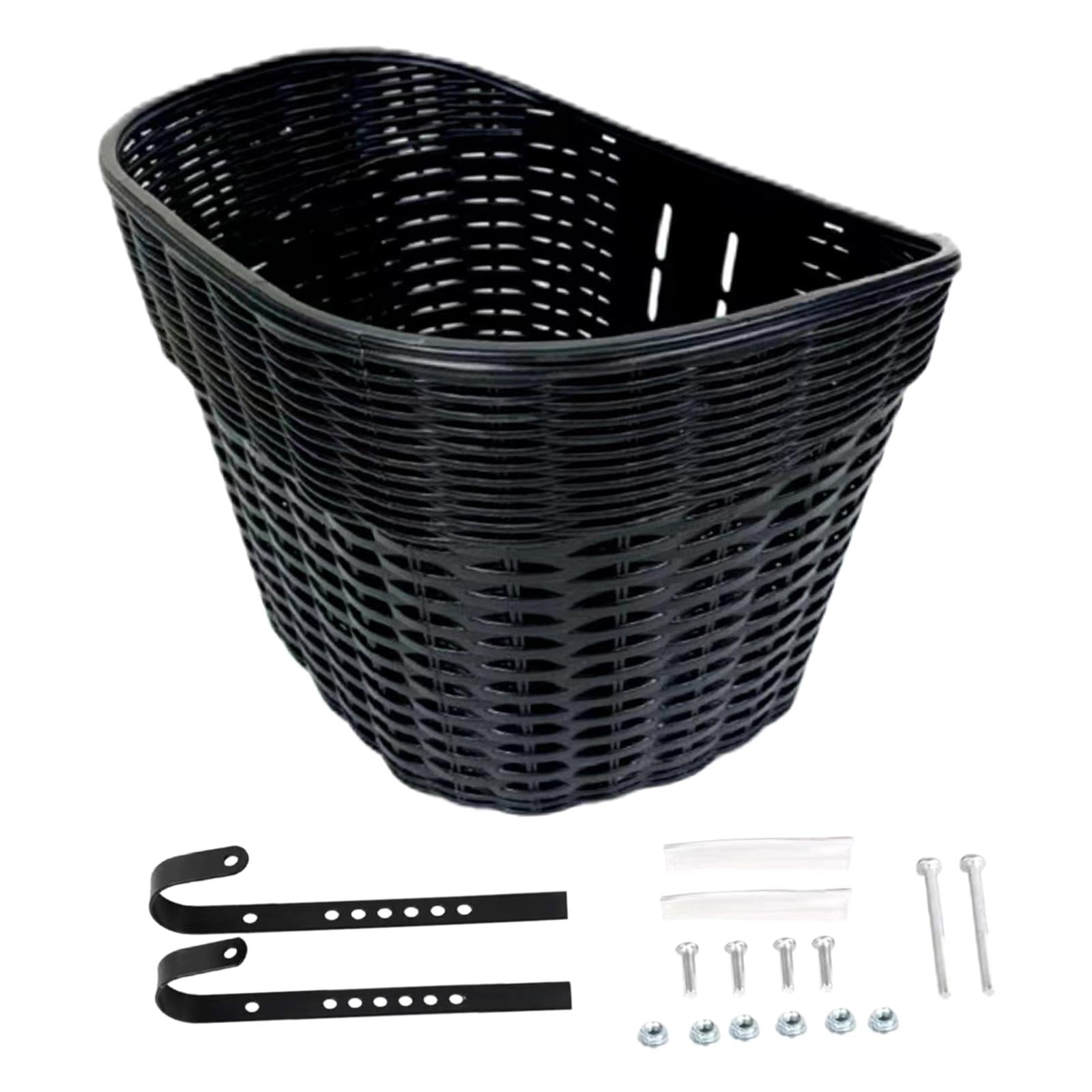 DimyFew Bicycle Basket for The Front, Luggage Carrier Basket for Excursions And Shopping black