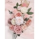 thumbnail image 3 of Flores Artificiales Serwalin Rosa Boda Decoración Rosa Polvorienta, 3 of 7