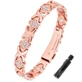 thumbnail image 1 of PURE COPPER CLOVER BIO MAGNETIC BANGLE/BRACELET HEALING ARTHRITIS/PAIN RELIEF,ROSE GOLD COLOR, 1 of 6