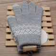 thumbnail image 1 of Guantes de jacquard gruesos y cálidos para adultos, guantes de invierno tejidos con pantalla táctil para mujer, 1 of 6