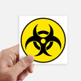 thumbnail image 1 of Yellow Dangerous Checal Toxic Radiation Symbol Sticker Square Waterproof Stickers Wallpaper Car Decal, 1 of 1