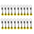thumbnail image 2 of S SERENABLE 20 Pcs Space Beans Fishing Line to Hook Swivels Shank Clips Connector Yellow Medium 32mm Long, 2 of 9