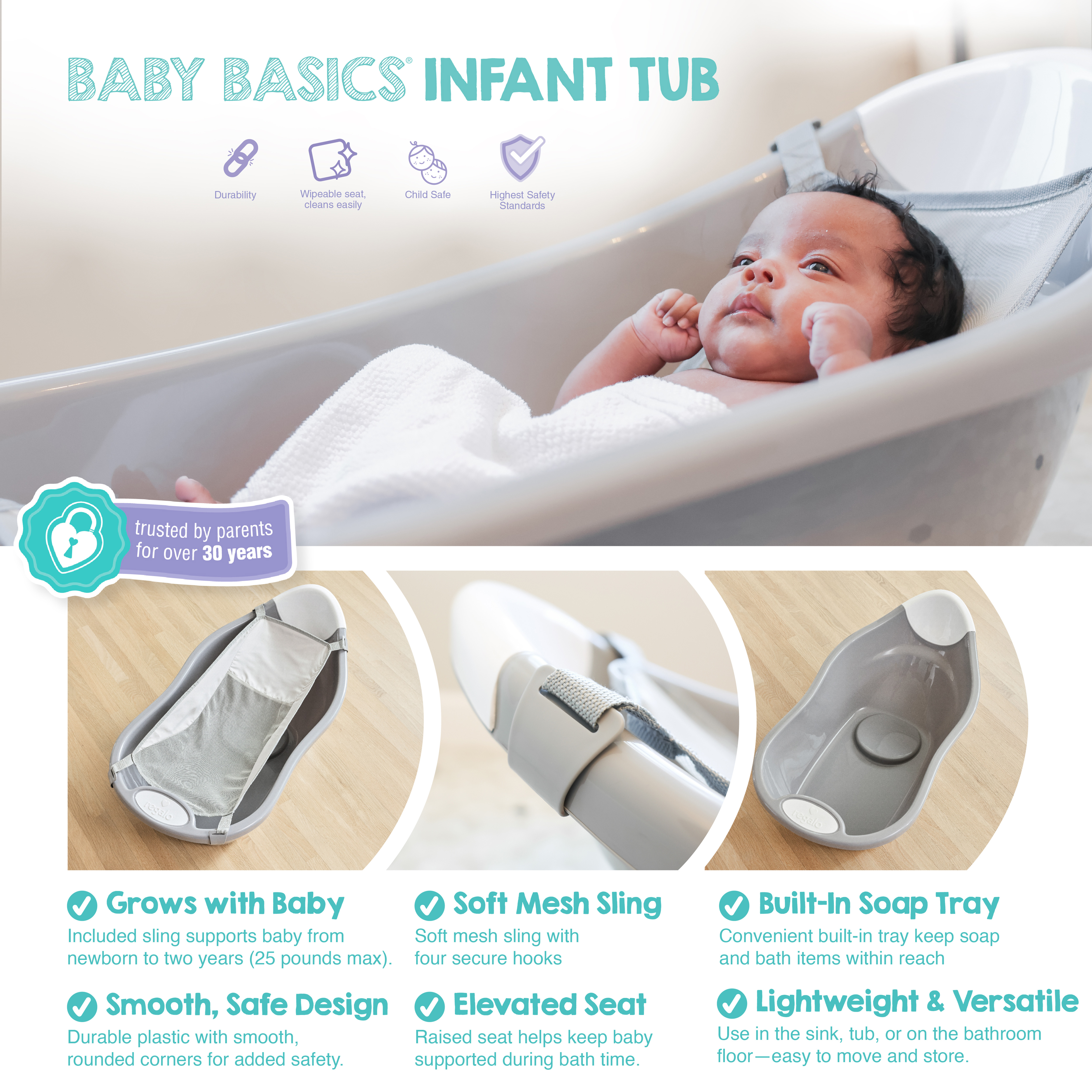 Regalo Baby Basics Grow with Me Infant Bath Tub photo 5