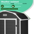 thumbnail image 6 of Outdoor Storage Shed 6 x 4.5 ft, Garden Resin Tool Shed with Window&Vents,Lockable Door&Ramp,Waterproof Storage Shed with Floor Suitable for Patios,Gardens, Backyards and Construction Sites, 6 of 9