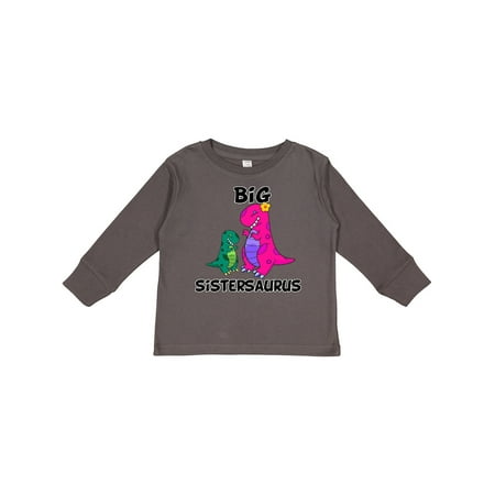 

Inktastic Big Sistersaurus Gift Toddler Toddler Girl Long Sleeve T-Shirt
