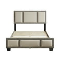 thumbnail image 6 of Boyd Sleep Triptych Tan/Gray Queen Size Fully Upholstered Platform Bed Frame with Adjustable Headboard, 6 of 8