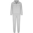 thumbnail image 5 of Aoiroe Fall Outfits For Women Outfits For Women Two Piece Sets For Women Casual Outfits For Women Womens Long Underwear Women'S Track Suits 2 Piece Quarter Zip Set White XL, 5 of 6