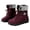 Red, variant on Unisex Lace Up Winter Snow Boots Comfortable Wide Width Platform Non Slip Mid Calf Hiking Boots