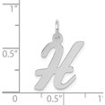 thumbnail image 4 of 14k White Gold Medium Script Letter H Initial Charm, 4 of 6