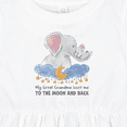 thumbnail image 4 of Inktastic My Great Grandma Loves Me to the Moon and Back Elephant Girls Baby Dress, 4 of 5
