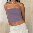thumbnail image 5 of Lutiedan Tube Tops for Women Strapless Sleeveless Basic Crop Tops Backless Going Out 2026 Y2k Spring Outfits Slim Fit Summer Bandeau Clothes, 5 of 9