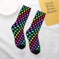 thumbnail image 4 of Uemuo Rainbow Hearts Printed Kids Boys Socks Seamless Crew Socks Crazy Funny Athletic Sport Socks for Children, 4 of 6