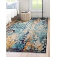 thumbnail image 1 of Rugs.com Carnevale Collection Rug – 4' x 6' Blue Medium Rug Perfect For Entryways, Kitchens, Breakfast Nooks, Accent Pieces, 1 of 5