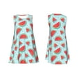 thumbnail image 7 of Wukai Watermelon Print Women's Sleeveless Dress, Loose Fit Casual Dress for Women, Comfortable Sleeveless Summer Dress, 7 of 7