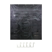 Miulika Hanging Wall File Organizer Colorful Document Holder Convenient with 5 Hooks 30 Pockets Organizing files for School Notebooks