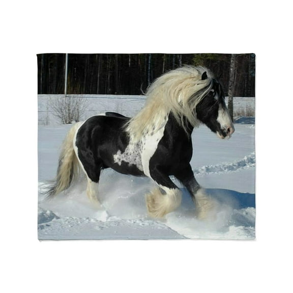 CafePress - Irish Cob Horse Throw Blanket - Soft Fleece Throw Blanket, 50"x60" for All Ages