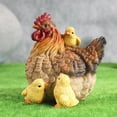 thumbnail image 6 of Home Decor Resin Hen Statue Realistic Chicken Statue Suitable Garden Outdoor Decoration Desktop Ornament Practical 4.7" X 4.5" X 3.9", 6 of 6