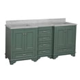 thumbnail image 6 of Nantucket 72" Double Bathroom Vanity with Sage Green Cabinet and Carrara Marble Top, 6 of 6