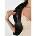 thumbnail image 5 of DARING DIVA Cropped Jacket  Open Front Bolero Faux Fur Shrug M Black, 5 of 6