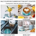 thumbnail image 6 of Teal Ombre Coasters Set of 4, Modern Abstract Art Farmhouse Gradient Absorbent Coasters for Drinks, Coaster for Bar Office Dining Coffee Table Accessories Decor, Non Slip Round Desk Coaster, 6 of 9