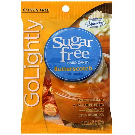 Go Lightly Sugar Free Butterscotch Hard Candy, 2.75 oz (Pack of 12)
