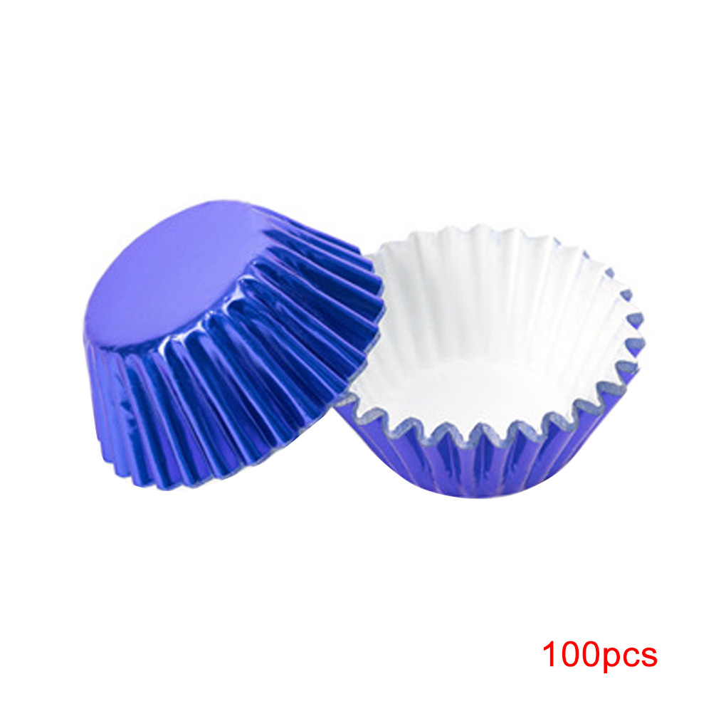Sonceds 100pcs Paper Cupcake Cup Aluminium Foil Muffin Baking Cups Liners Cupcakes Case