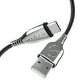 thumbnail image 2 of Naztech Titanium USB to USB-C Braided Cable 6ft, 2 of 6