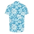 thumbnail image 6 of Yteetum Men's Short Sleeve Shirts Floral Print Hawaiian T Shirt Casual Button Down Short Sleeve Lapel Beach Summer T-Shirts, 6 of 7