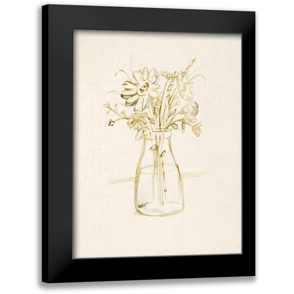 Barnes, Victoria 12x14 Black Modern Framed Museum Art Print Titled - Faded Flower Arrangment IV