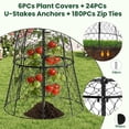thumbnail image 6 of 4 Pack Plant Protectors from Animals, 4-in-1 Modular Chicken Wire Cloche Cages, Rust-Proof Garden Plant Covers to Keep Squirrel Rabbit Out, Adjustable Height 13" x 11.8" for Outdoor Vegetables, 6 of 6