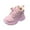 Pink, variant on OWUUcdse Girls Thermal Snow Boots, Non-Slip Thermal Fleece-lined Lace Up Shoes for Cold Weather Pink Size 12 (Little Kids)