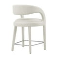 thumbnail image 4 of Modway Pinnacle Boucle Upholstered Counter Stool Set of Two in Ivory Silver, 4 of 10