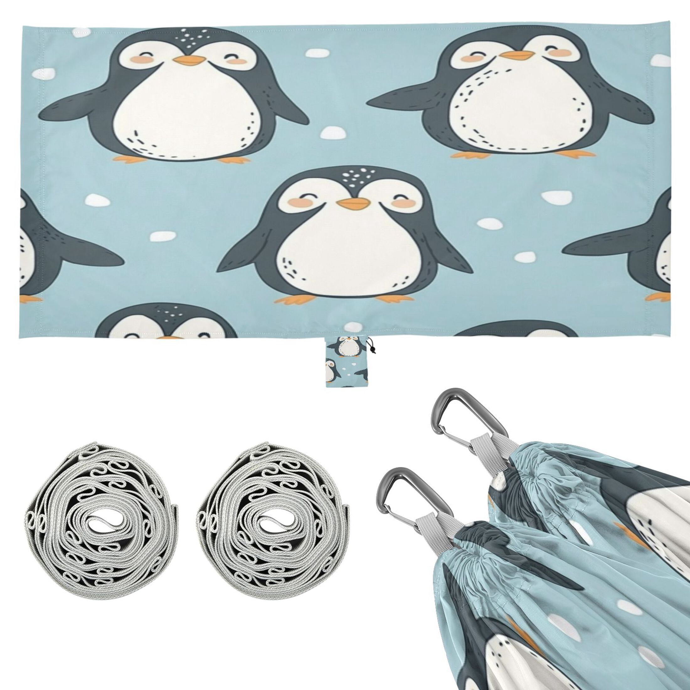 Hammock Camping Hammock Nylon Portable Hammock Travel Camping Hammock Cartoon Cute Little Penguin