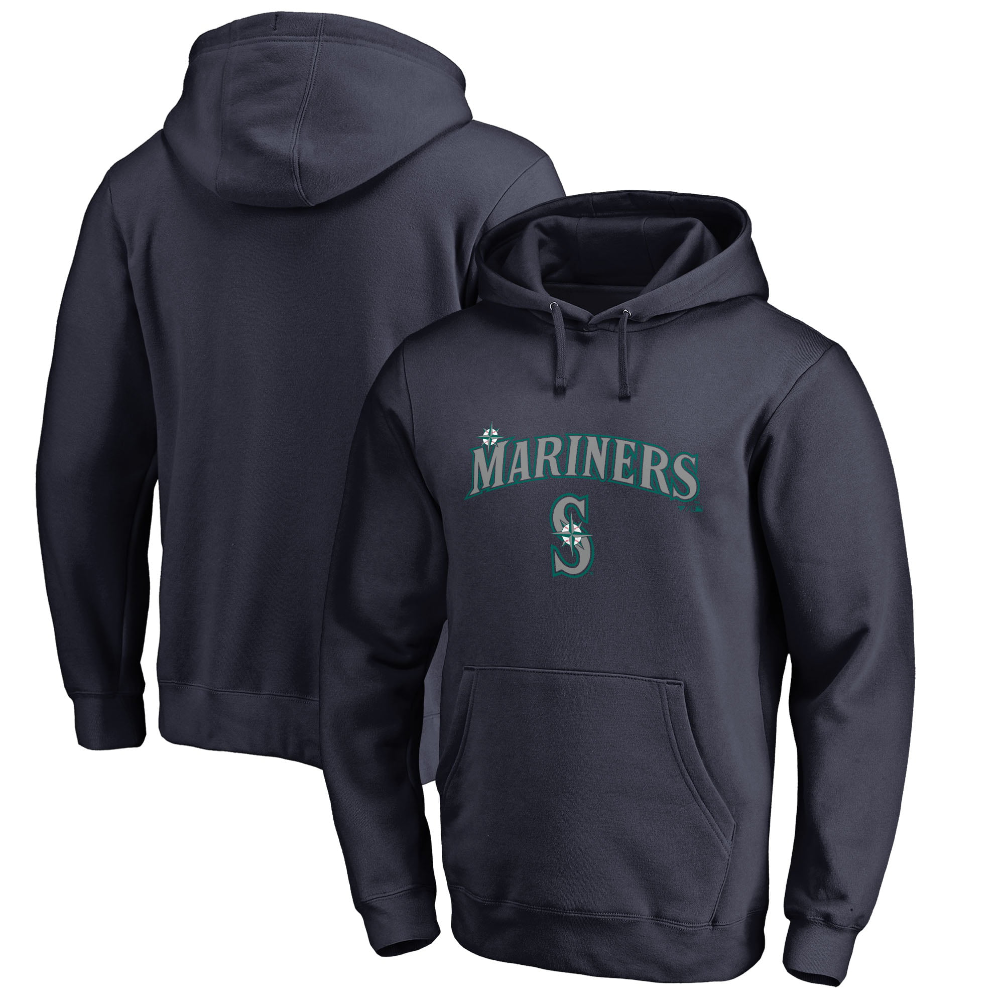 Seattle Mariners Fanatics Branded Team Lockup Pullover Hoodie - Navy ...