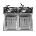 thumbnail image 1 of Dual  Frying Machine, Electric Deep Fryer Stainless Steel  For Home Kitchens, 1 of 8