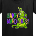thumbnail image 4 of Inktastic Happy Mardi Gras Big and Little Alligators with Beads Youth T-Shirt, 4 of 5