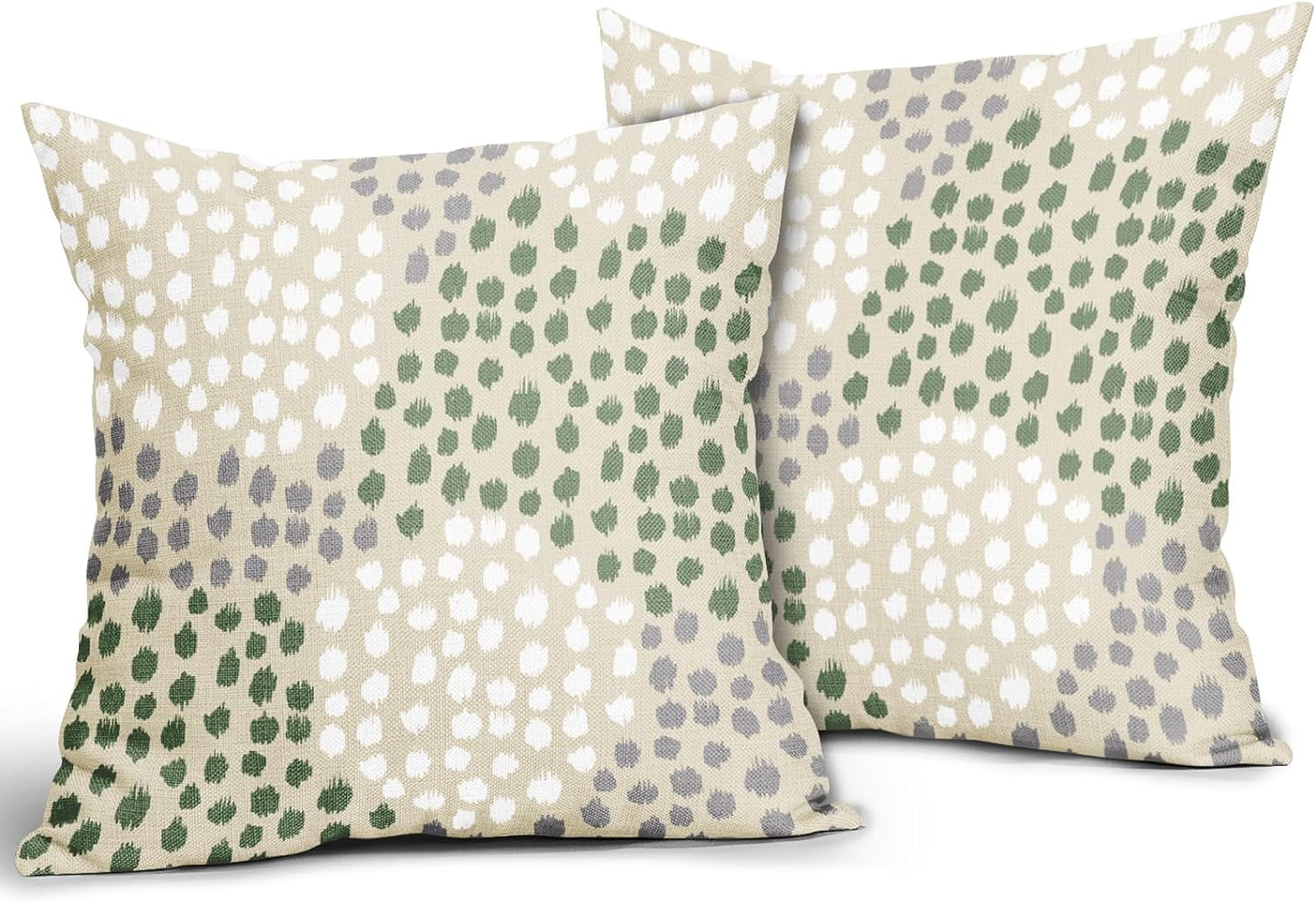 Green and white clearance pillow