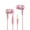 Pink, variant on earbuds headphones Wired Earphones Earbuds Wired Headphones with Microphone - Bass Heavy Stereo Audio Noise Isolating In-Ear Headset 3.5mm Plug Music Control S12 Model for Smartphones Tablets Black