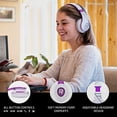 thumbnail image 2 of Auriculares Over-Ear Bluetooth PowerLocus, inalámbricos y plegables con micrófono, ranura Micro SD, FM. iPhone/Samsung/iPad/PC (Blanco/Violeta), 2 of 3