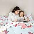 thumbnail image 5 of Homewish Cute Salamander Full Size Comforter Sets,Cartoon Axolotl Bedding Comforter Set,Pink Blue Bedding Sets For Boys Girls,Super Cozy Room Decor Reversible,3pcs, 5 of 8
