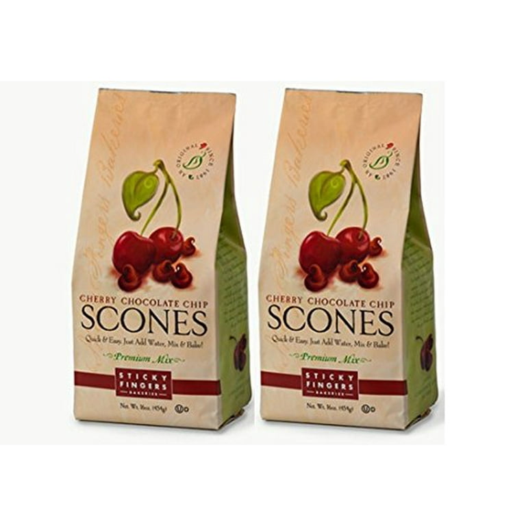 Sticky Fingers Scone Mix (Pack of 2) 15 Bags - All Natural Scone Mix (Cherry Chocolate Chip) Walmart.com