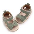 thumbnail image 2 of SUNSIOM Baby Boys Summer Sandals Solid Color Artificial Leather Breathable Non Slip Shoes, 2 of 6