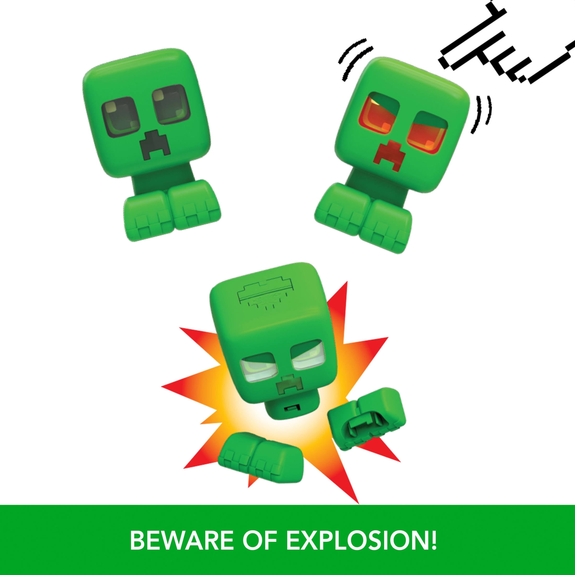 Minecraft My Pet Creeper Interactive Toy Action Figure with Lights, Sounds & Exploding Action
